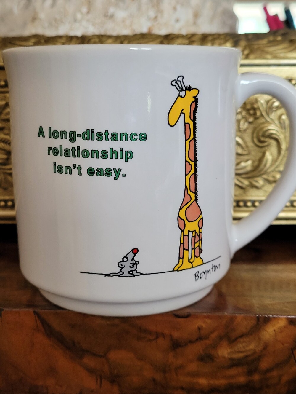 Vintage SANDRA BOYNTON mug. Long Distance Relationship.